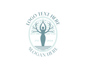 Eco - Woman Eco Tree logo design