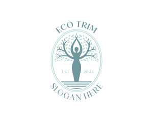 Woman Eco Wellness logo design