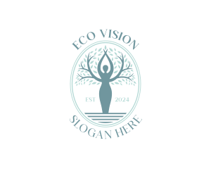 Woman Eco Wellness logo design