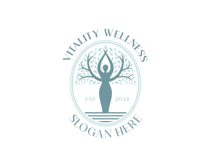 Woman Eco Wellness logo design