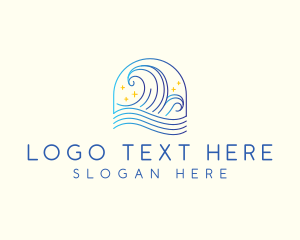 Diving - Wave Beach Resort logo design