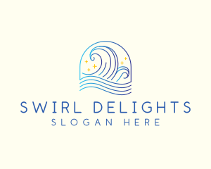 Wave Beach Resort logo design