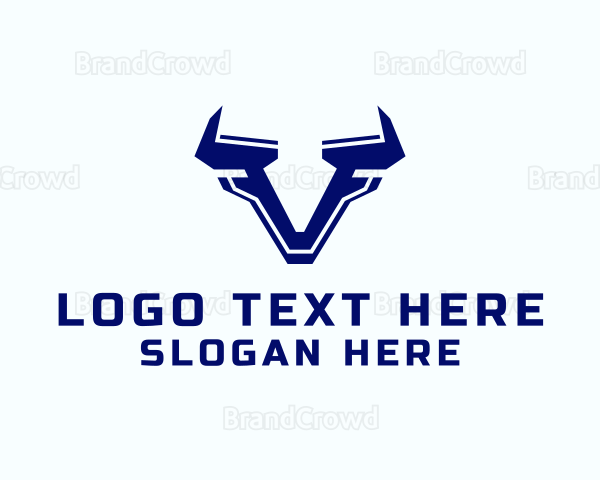 Letter V Horn Logo