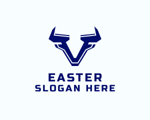Sports Team - Letter V Horn logo design