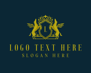 Horse - Pegasus Royalty Equestrian logo design