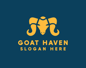 Ram Horn Animal logo design