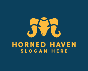 Ram Horn Animal logo design