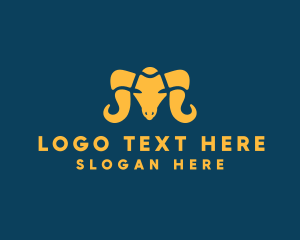 Horns - Ram Horn Animal logo design