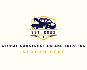 Tow Truck Logistics Logo