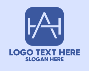 Aero - Aviation Mobile App A & H logo design