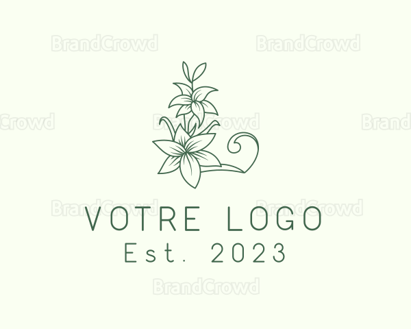 Organic Flower Letter L Logo