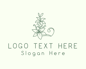 Organic Flower Letter L Logo