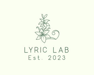 Organic Flower Letter L logo design