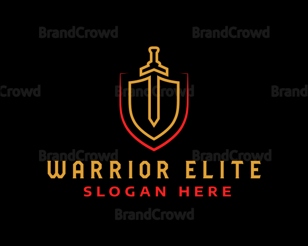 Medieval Sword & Shield Logo