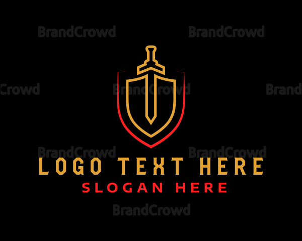 Medieval Sword & Shield Logo