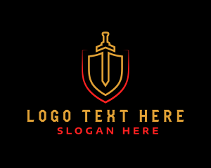 Medieval Sword & Shield  Logo