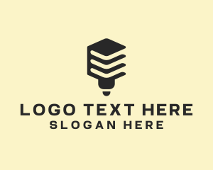 Leaning Center - Book Light Bulb Publishing logo design