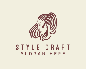 Ethnic Woman Hairstyle  logo design