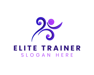 Human Running Athlete logo design