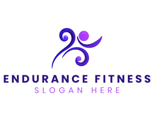 Endurance - Human Running Athlete logo design