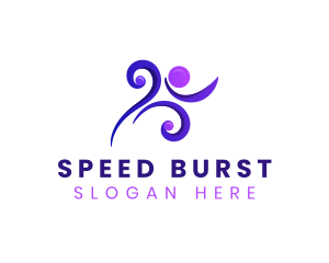 Human Running Athlete logo design