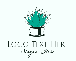 Organic - Green Aloe Vera logo design