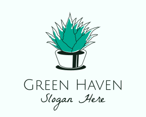 Green Aloe Vera logo design