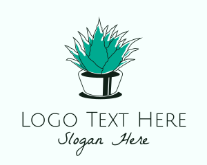 Home Gardening - Green Aloe Vera logo design