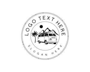 Road Trip - Adventure Camper Van logo design