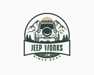 Jeep - Mountain SUV Vehicle logo design