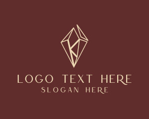Diamond - Minimalist Crystal Letter K logo design