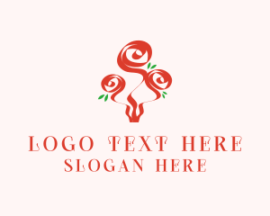 Engagement - Flower Roses Bouquet logo design