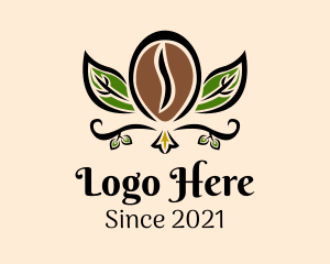 Mocha - Organic Coffee Bean Leaf logo design