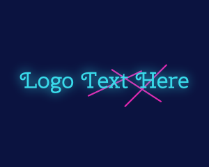 Party - Neon Laser Night Club logo design