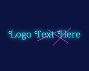 Glow - Neon Laser Night Club logo design