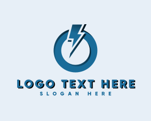 Industrial - Lightning Bolt Power On logo design