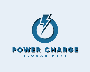 Lightning Bolt Power On logo design