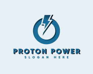 Lightning Bolt Power On logo design