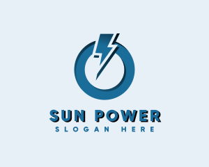 Lightning Bolt Power On logo design