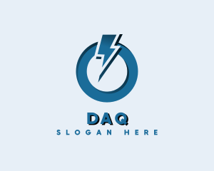 Electricity - Lightning Bolt Power On logo design