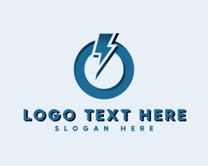 Business - Lightning Bolt Power On logo design