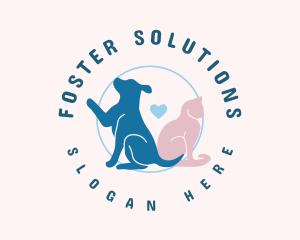 Cute Animal Friendship logo design