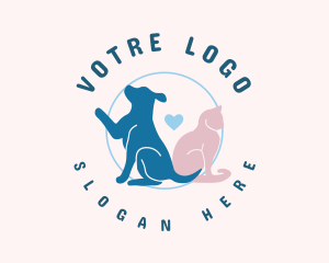 Cute Animal Friendship logo design