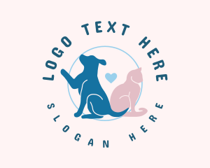 Cute Animal Friendship Logo
