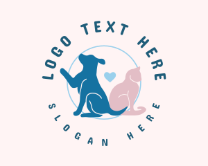 Cute Animal Friendship Logo