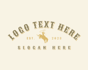 Horse Shoe - Western Cowboy Rodeo logo design