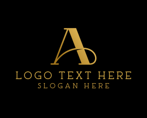 Real Estate - Luxury Architecture Firm Letter A logo design