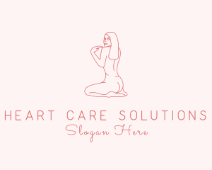 Naked Woman Body logo design