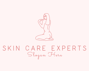 Naked Woman Body logo design