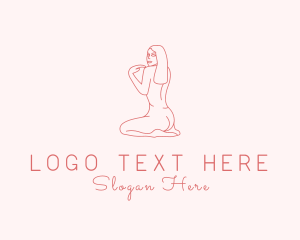 Skin Care - Naked Woman Body logo design